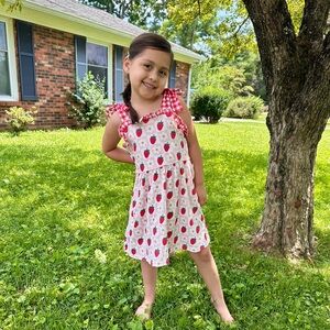 Charming Strawberry Kids Dress